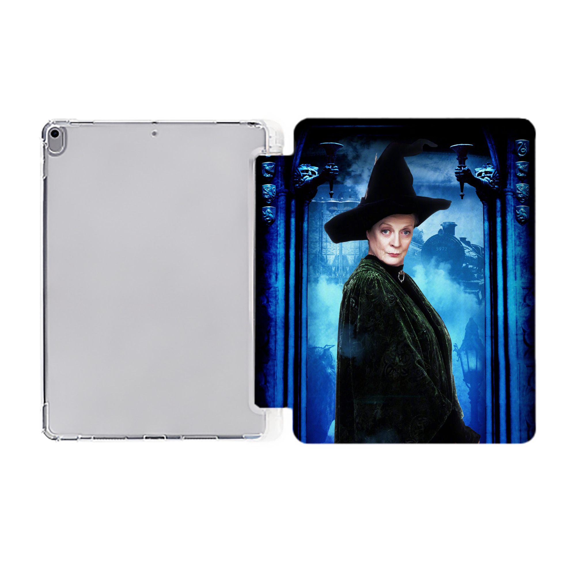 （画像用） Harry Potter ハリー・ポッターシリーズ IPad ケース ペン収納付き 三つ折りスタンド PUレザー×シリコン 対応機種9.5/10.5/10.9インチ